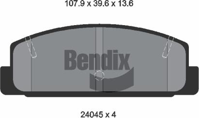 BENDIX Braking BPD1266 - Kit de plaquettes de frein, frein à disque cwaw.fr