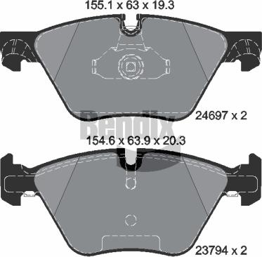 BENDIX Braking BPD1211 - Kit de plaquettes de frein, frein à disque cwaw.fr