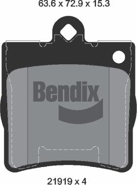 BENDIX Braking BPD1223 - Kit de plaquettes de frein, frein à disque cwaw.fr