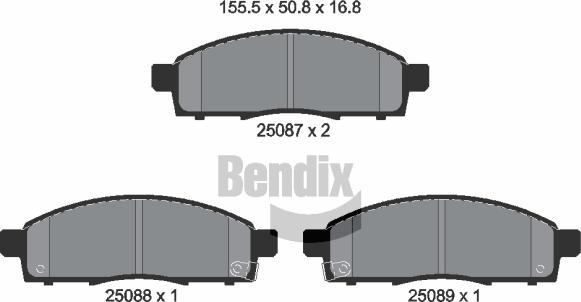 BENDIX Braking BPD1274 - Kit de plaquettes de frein, frein à disque cwaw.fr