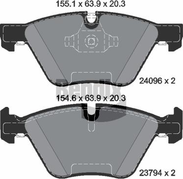 BENDIX Braking BPD1276 - Kit de plaquettes de frein, frein à disque cwaw.fr