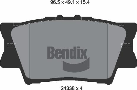 BENDIX Braking BPD1271 - Kit de plaquettes de frein, frein à disque cwaw.fr