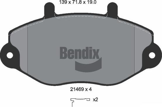 BENDIX Braking BPD1794 - Kit de plaquettes de frein, frein à disque cwaw.fr