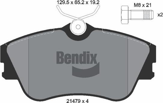 BENDIX Braking BPD1798 - Kit de plaquettes de frein, frein à disque cwaw.fr