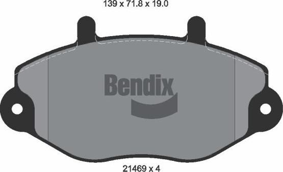 BENDIX Braking BPD1793 - Kit de plaquettes de frein, frein à disque cwaw.fr