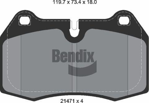 BENDIX Braking BPD1797 - Kit de plaquettes de frein, frein à disque cwaw.fr