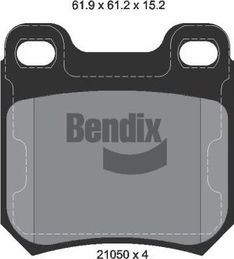 BENDIX Braking BPD1744 - Kit de plaquettes de frein, frein à disque cwaw.fr