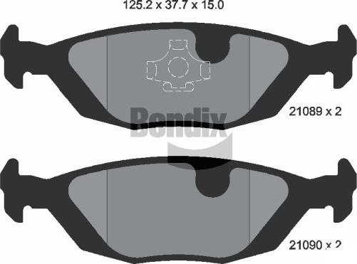 BENDIX Braking BPD1747 - Kit de plaquettes de frein, frein à disque cwaw.fr