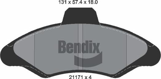 BENDIX Braking BPD1759 - Kit de plaquettes de frein, frein à disque cwaw.fr