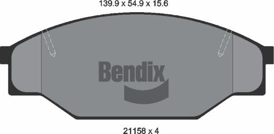 BENDIX Braking BPD1756 - Kit de plaquettes de frein, frein à disque cwaw.fr