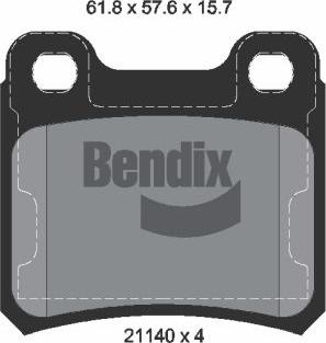 BENDIX Braking BPD1751 - Kit de plaquettes de frein, frein à disque cwaw.fr