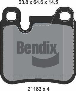 BENDIX Braking BPD1758 - Kit de plaquettes de frein, frein à disque cwaw.fr