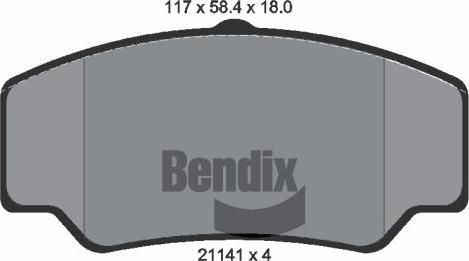 BENDIX Braking BPD1752 - Kit de plaquettes de frein, frein à disque cwaw.fr