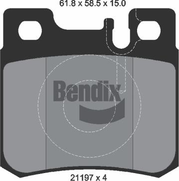 BENDIX Braking BPD1765 - Kit de plaquettes de frein, frein à disque cwaw.fr