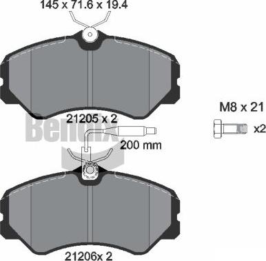 BENDIX Braking BPD1766 - Kit de plaquettes de frein, frein à disque cwaw.fr