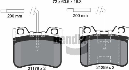 BENDIX Braking BPD1761 - Kit de plaquettes de frein, frein à disque cwaw.fr