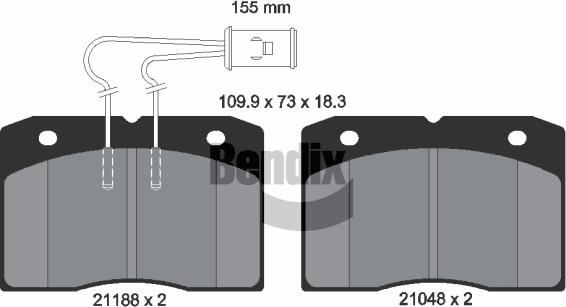 BENDIX Braking BPD1762 - Kit de plaquettes de frein, frein à disque cwaw.fr