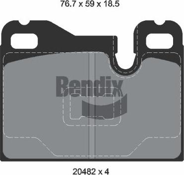 BENDIX Braking BPD1709 - Kit de plaquettes de frein, frein à disque cwaw.fr