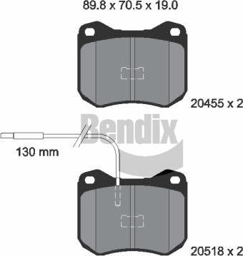 BENDIX Braking BPD1706 - Kit de plaquettes de frein, frein à disque cwaw.fr