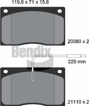 BENDIX Braking BPD1701 - Kit de plaquettes de frein, frein à disque cwaw.fr