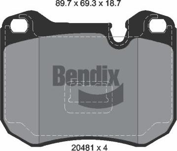 BENDIX Braking BPD1708 - Kit de plaquettes de frein, frein à disque cwaw.fr