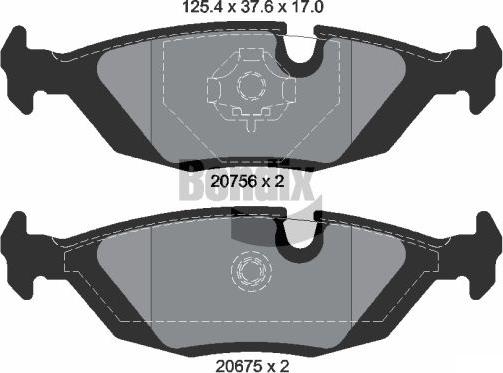 BENDIX Braking BPD1719 - Kit de plaquettes de frein, frein à disque cwaw.fr