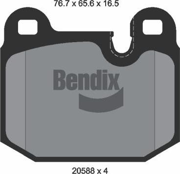 BENDIX Braking BPD1712 - Kit de plaquettes de frein, frein à disque cwaw.fr