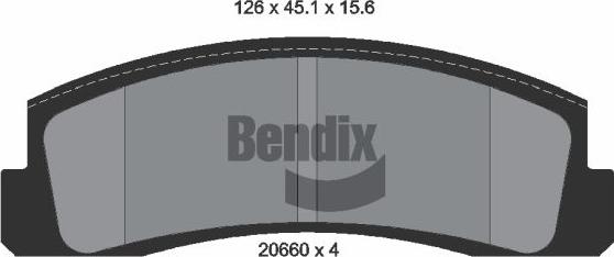 BENDIX Braking BPD1717 - Kit de plaquettes de frein, frein à disque cwaw.fr