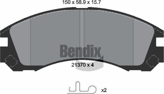 BENDIX Braking BPD1785 - Kit de plaquettes de frein, frein à disque cwaw.fr