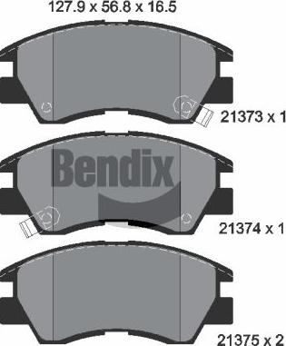 BENDIX Braking BPD1786 - Kit de plaquettes de frein, frein à disque cwaw.fr