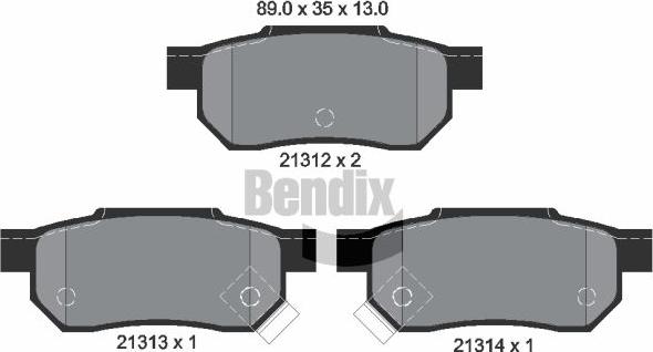 BENDIX Braking BPD1780 - Kit de plaquettes de frein, frein à disque cwaw.fr