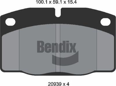 BENDIX Braking BPD1735 - Kit de plaquettes de frein, frein à disque cwaw.fr