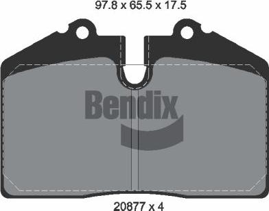 BENDIX Braking BPD1729 - Kit de plaquettes de frein, frein à disque cwaw.fr