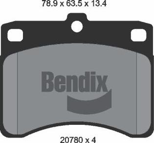 BENDIX Braking BPD1724 - Kit de plaquettes de frein, frein à disque cwaw.fr