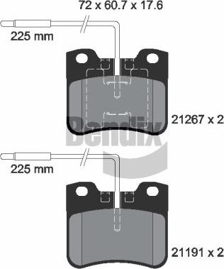 BENDIX Braking BPD1771 - Kit de plaquettes de frein, frein à disque cwaw.fr