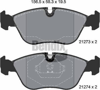 BENDIX Braking BPD1772 - Kit de plaquettes de frein, frein à disque cwaw.fr