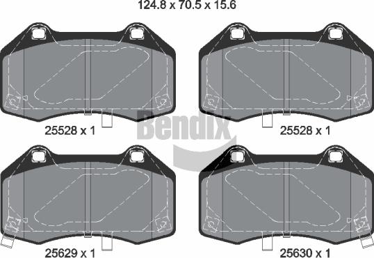 BENDIX Braking BPD2451 - Kit de plaquettes de frein, frein à disque cwaw.fr