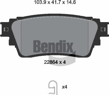 BENDIX Braking BPD2467 - Kit de plaquettes de frein, frein à disque cwaw.fr