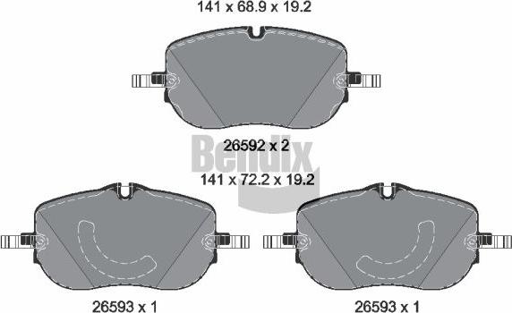 BENDIX Braking BPD2408 - Kit de plaquettes de frein, frein à disque cwaw.fr