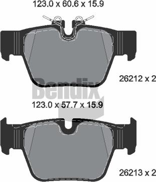 BENDIX Braking BPD2481 - Kit de plaquettes de frein, frein à disque cwaw.fr