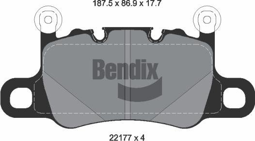 BENDIX Braking BPD2483 - Kit de plaquettes de frein, frein à disque cwaw.fr