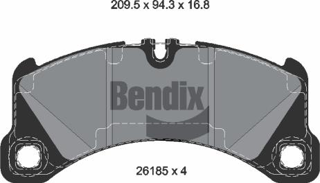 BENDIX Braking BPD2425 - Kit de plaquettes de frein, frein à disque cwaw.fr