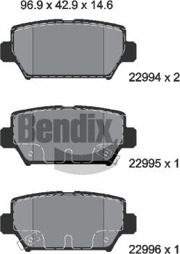 BENDIX Braking BPD2474 - Kit de plaquettes de frein, frein à disque cwaw.fr