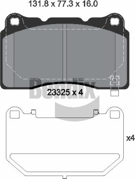 BENDIX Braking BPD2602 - Kit de plaquettes de frein, frein à disque cwaw.fr