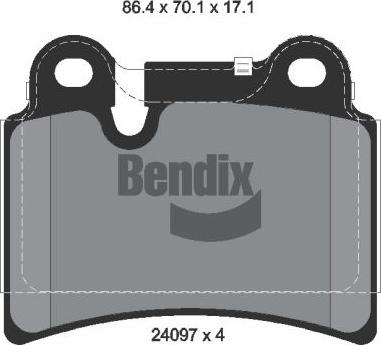 BENDIX Braking BPD2094 - Kit de plaquettes de frein, frein à disque cwaw.fr