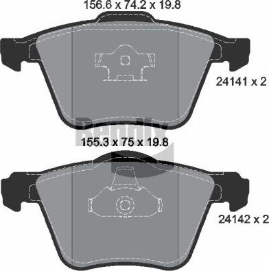 BENDIX Braking BPD2095 - Kit de plaquettes de frein, frein à disque cwaw.fr