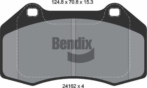 BENDIX Braking BPD2098 - Kit de plaquettes de frein, frein à disque cwaw.fr