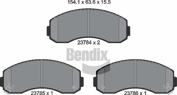 BENDIX Braking BPD2046 - Kit de plaquettes de frein, frein à disque cwaw.fr