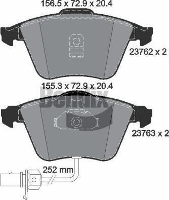 BENDIX Braking BPD2041 - Kit de plaquettes de frein, frein à disque cwaw.fr