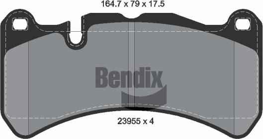 BENDIX Braking BPD2068 - Kit de plaquettes de frein, frein à disque cwaw.fr